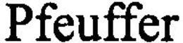 PFEUFFER trademark