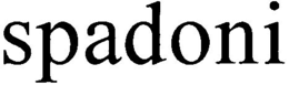 SPADONI trademark