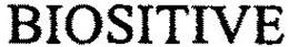 BIOSITIVE trademark