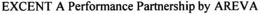 EXCENT A PERFORMANCE PARTNERSHIP BY AREVA trademark