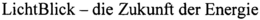 LICHTBLICK - DIE ZUKUNFT DER ENERGIE trademark