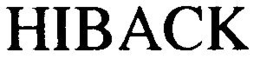 HIBACK trademark