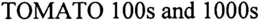 TOMATO 100S AND 1000S trademark