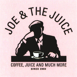 JOE & THE JUICE COFFEE, JUICE AND MUCH MORE SINCE 2002 trademark
