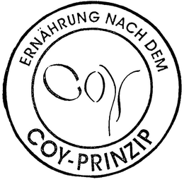 ERNÄHRUNG NACH DEM COY-PRINZIP COY trademark