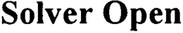 SOLVER OPEN trademark