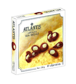 ATLANTIS, CHOCOLATE SEA SHELLS, NET 170G., VITAMINKA trademark