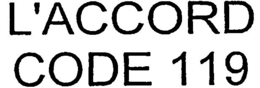 L'ACCORD CODE 119 trademark
