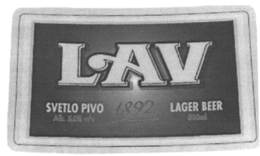 LAV SVETLO PIVO 1892 LAGER BEER trademark