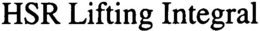 HSR LIFTING INTEGRAL trademark