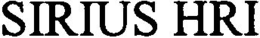 SIRIUS HRI trademark