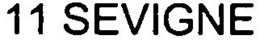 11 SEVIGNE trademark