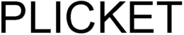 PLICKET trademark