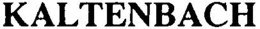 KALTENBACH trademark