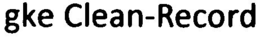 GKE CLEAN-RECORD trademark