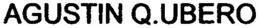 AGUSTIN Q.UBERO trademark