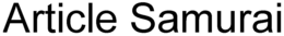 ARTICLE SAMURAI trademark