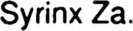 SYRINX ZA. trademark