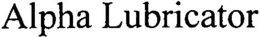 ALPHA LUBRICATOR trademark