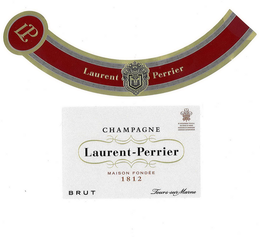 LP LAURENT PERRIER DE TURRI SUPER MATRONAM QUO NON ASCENDAM CHAMPAGNE LAURENT-PERRIER MAISON FONDEE 1812 BRUT TOURS-SUR-MARNE BY APPOINTMENT TO H.R.H. THE PRINCE OF WALES PURVEYORS OF CHAMPAGNE CHAMPAGNE LAURENT-PERRIER trademark