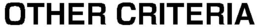 OTHER CRITERIA trademark