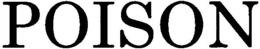 POISON trademark