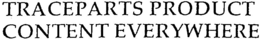 TRACEPARTS PRODUCT CONTENT EVERYWHERE trademark