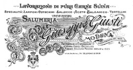 SALUMERIA GIUSEPPE GIUSTI MODENA CASA FONDATA NEL 1605 trademark