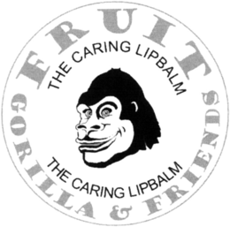 FRUIT GORILLA & FRIENDS THE CARING LIPBALM trademark