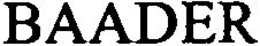 BAADER trademark