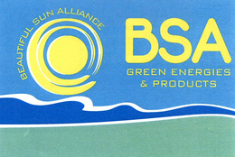 BSA GREEN ENERGIES & PRODUCTS BEAUTIFUL SUN ALLIANCE trademark