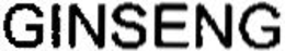 GINSENG trademark
