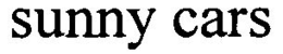 SUNNY CARS trademark