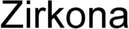 ZIRKONA trademark