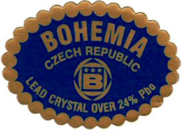 BOHEMIA CZECH REPUBLIC B LEAD CRYSTAL OVER 24% PBO trademark