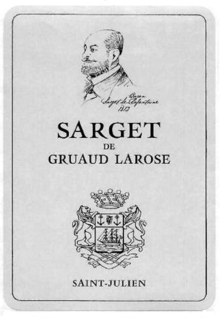1812 SARGET DE GRUAUD LAROSE SAINT-JULIEN BARON SARGET DE LAFONTAINE trademark