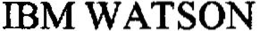 IBM WATSON trademark