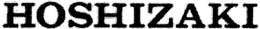 HOSHIZAKI trademark