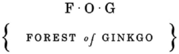 F.O.G { FOREST OF GINKGO } trademark