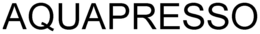 AQUAPRESSO trademark