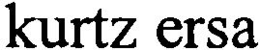 KURTZ ERSA trademark