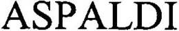 ASPALDI trademark
