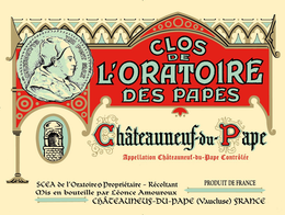 CLOS DE L'ORATOIRE DES PAPES CHÂTEAUNEUF-DU-PAPE APPELLATION CHÂTEAUNEUF-DU-PAPE CONTRÔLÊE PRODUIT DE FRANCE MIS EN BOUTEILLE PAR LEONCE AMOUROUX trademark