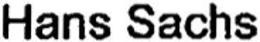 HANS SACHS trademark