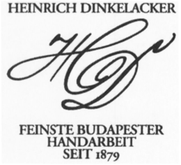HEINRICH DINKELACKER FEINSTE BUDAPESTER HANDARBEIT SEIT 1879 HD trademark