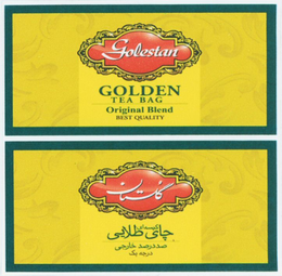 GOLESTAN GOLDEN TEA BAG ORIGINAL BLEND BEST QUALITY trademark