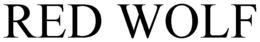 RED WOLF trademark
