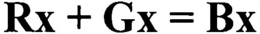 RX + GX = BX trademark