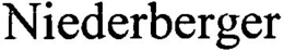 NIEDERBERGER trademark