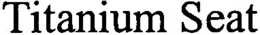 TITANIUM SEAT trademark